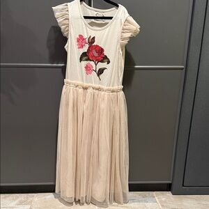 Mia Joy Girls Floral Tulle Dress Size 8 Sleeveless Special Occasion